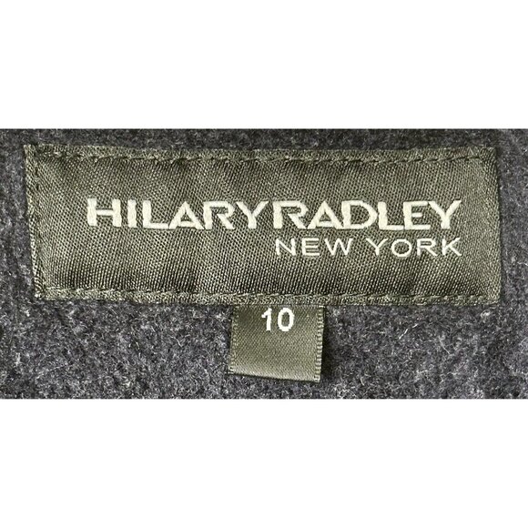 Vtg Hilary Radley New York Womens Wool Coat Button Up Notched Collar Blue Sz 10 - Picture 12 of 14